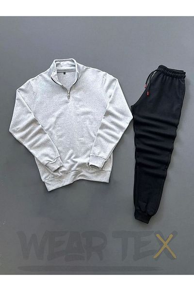 WEARTEX Half Zippered Unisex Tracksuit Set