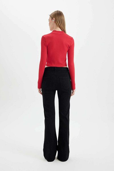 DeFacto Mia Normal Waist Flared Leg Long Jean Pants C7620Ax24Au