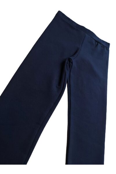 Meriç bebe Girl's Elastic Waist 2-Thread Winter Navy Blue Combed Cotton Tights with Fleece Inside