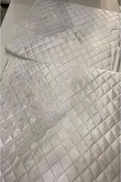 eco concept وسادة من الساتان الكريمي، وسادة مبطنة، حزمة المهر، 60 × 40 × 40 سم، وسادة مبطنة
