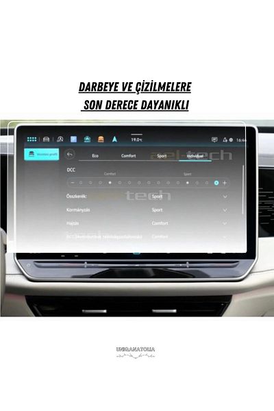 UniqAnatolia Volkswagen New Passat 2024 Navigation and Multimedia Compatible Nano Screen Protector