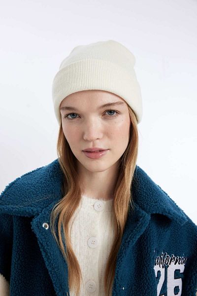 DeFacto Dámský úplet Zimní baret - Solid Design R7545Az24Wn