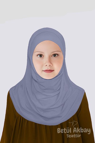 Betül Akbay Gray Virgin Mary Model Cotton Girl Head Scarf
