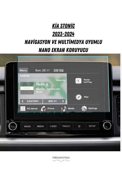 UniqAnatolia Kia Stonic 2023 2024 Navigation and Multimedia Compatible Nano Screen Protector