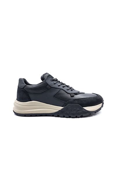 Scootland Black Genuine Leather - Waterproof Men's Casual Shoes