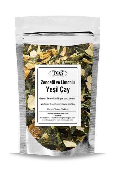 TOS The Organic Spices Green Lemon Ginger Tea - 40 g (1St) Quality) Gingerbread