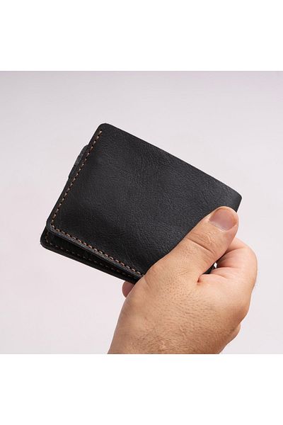 Bakani Leather Handmade Genuine Leather Wallet, Men's Real Leather Wallet, Card Holder and Paper Money Compartment