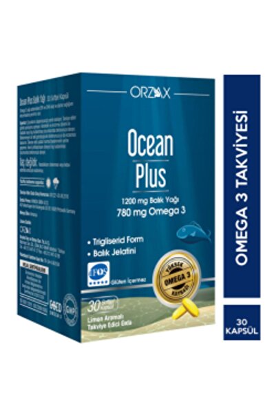 Orzax Ocean Plus Omega 3 1200 Mg 30 Soft Jel Balık Yağı