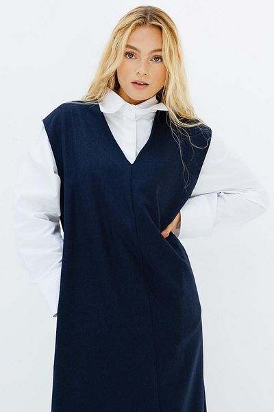 Hooopstore Μπλε Navy Premium V-Neck Gilet