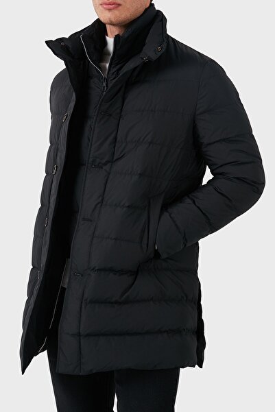 MONTECORE Men's Stand Collar Logo Regulat Fit Lined Coat - F07Mucx505 268 99