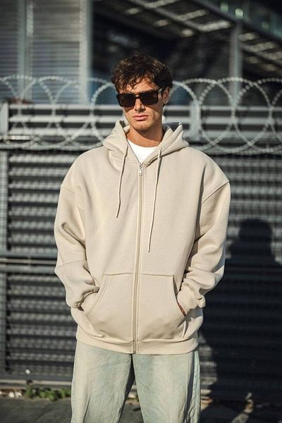 İLKCET MODA Φούτερ Unisex Oversize με κουκούλα