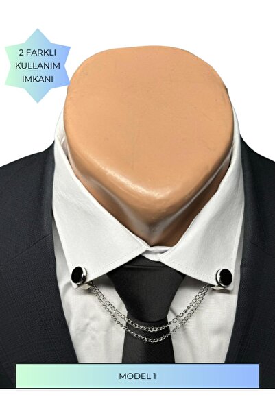 HARES Damat & Sağdıç Klipsli Yaka Zinciri