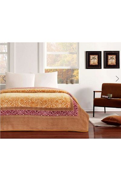 Taç Double Blanket - Crown Colored