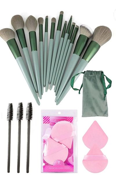 Deep Passion Makeup Brushes 18 Piece Makeup Set, Makeup Sponge and Brush Set