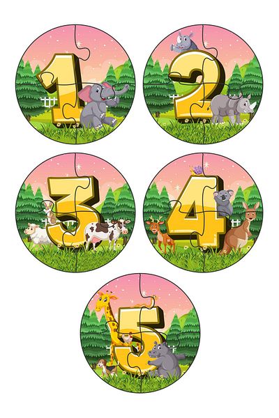 kutuTR First Puzzle for Cute Animals - Set of 10