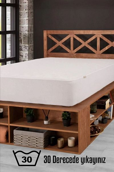ATACA TEKSTİL Double Waterproof Bed - Mattress Fitted Bed, 200x200 Design