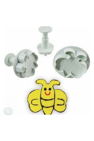 Deniz Party Store 3-Piece Ari Shaped - Push-Pouch Sugar Dough Cookie Mold