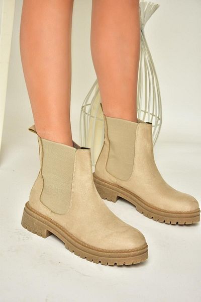Fox Shoes Τ 726923702   Μπεζ Suede Classic Γυναικείες Μπότες