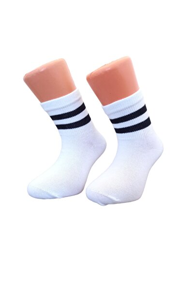 hefox Set de 6 șosete din bumbac cu dungi fără sudură pentru copii