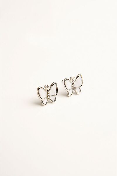 EUROMODA Red White Yellow Turquoise Black Navy Colorful Butterfly Design Necklace and Earring Set