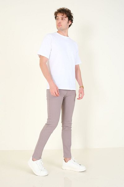 Giyim Dünyası Ανδρικό τζιν παντελόνι Grey Slim Fit - 5 τσέπες