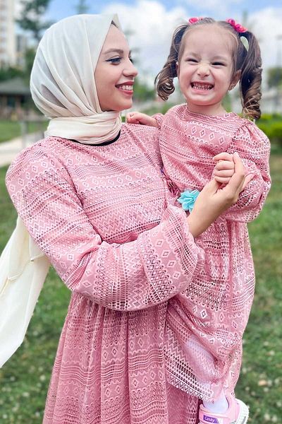 Modamihram Pink Lace Children's Dress - 16900