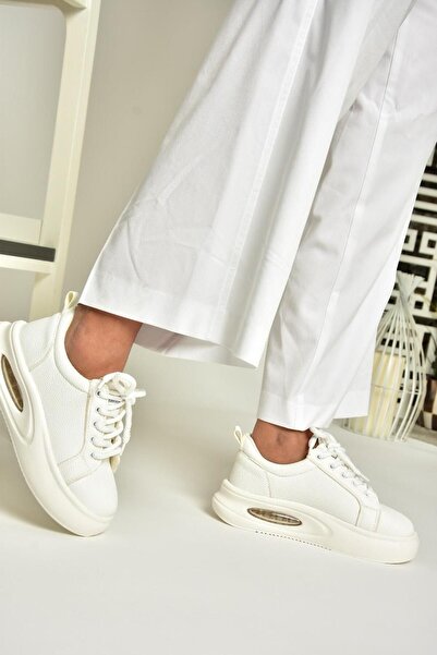 Fox Shoes T 328729609 Bílá sportovní obuv s tlustou podrážkou