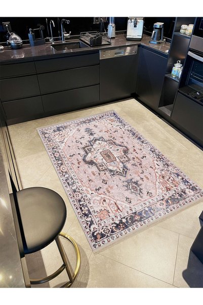 Rugs Modern Halı Alya Collection Antique Look Powder Gray Ethnic Patterned Wo...