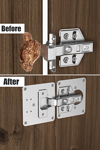 MOBEE Menteşe Tamir Sacı Pratik Paslanmaz Çelik Dolap Onarım Kiti Kapak Mente...