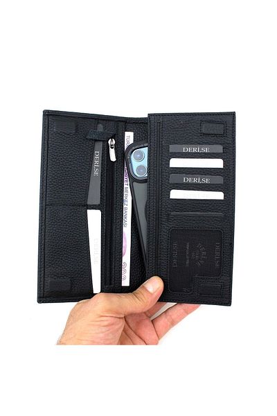 deri,se club Genuine Leather Men's Card Holder Wallet - with Phone Compartment