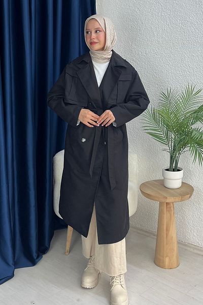 lurex moda Qastel Trench Coat