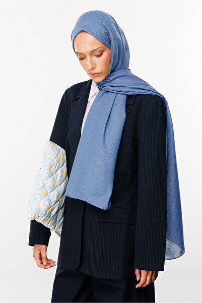 Mooncorn Şal Jacquard din bambus - Albastru cer