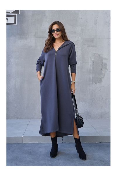 Elif Özbey Butik Smoked Modal Bell Φόρεμα - Με φερμουάρ