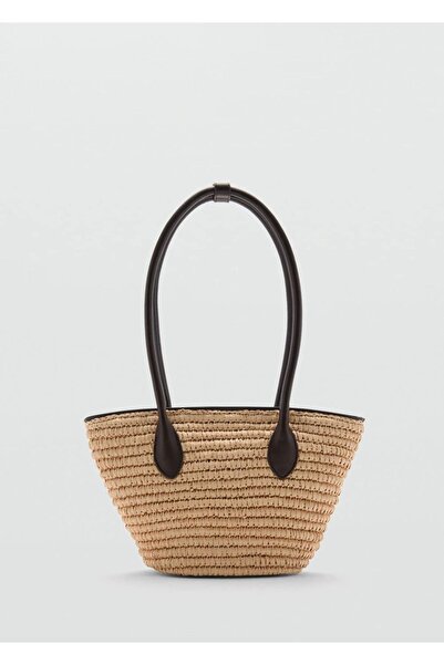 MANGO Woman Košík z přírodního vlákna
