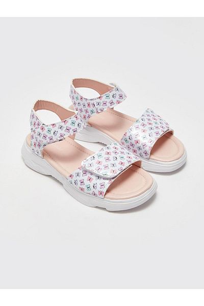 LC Waikiki Κοριτσίστικα σανδάλια Lcw Steps - εμπριμέ και Velcro