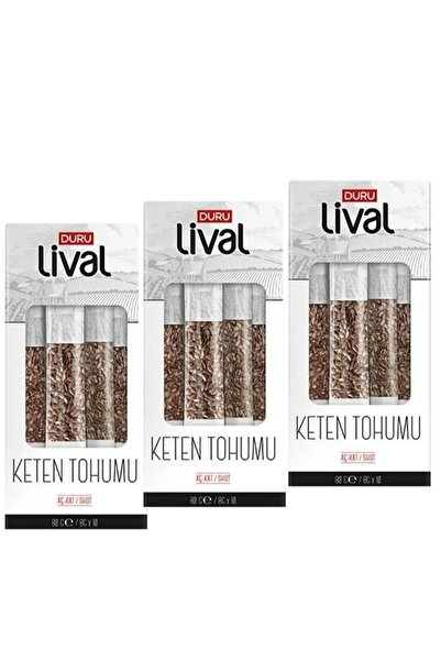 Duru Lival Keten Tohumu Aç Kat Kutu stick (8 G X 10 Adet) X 3 Paket