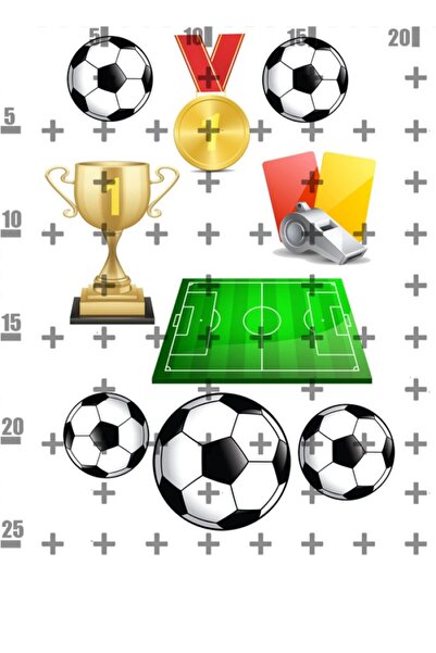 Lyroni Yenilebilir Şeker Kağıt Futbol Şampiyonu Temalı Pasta Süsleme