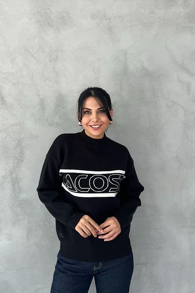 Seda Yalçın Atelier Pulover de tricotaje negru echivalent L