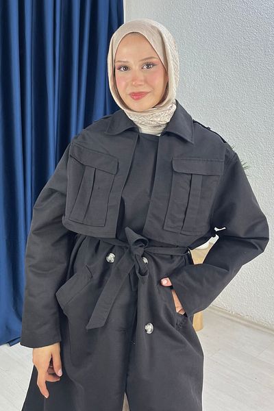 lurex moda Qastel Trench Coat