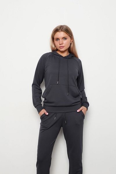 İKLİM LİFE Anthracite Kangaroo - Pocket and Hooded Double Set