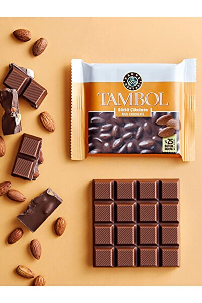 Kahve Dünyası Tambol Bütün Bademli Sütlü Çikolata 77 GR