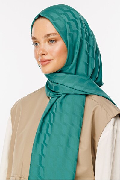 Mooncorn Μέντα Πράσινο Μοτίβο Μεταξένιο Ζακάρ Σάλι