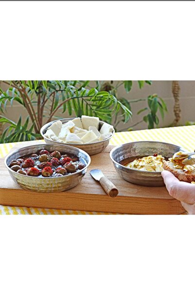 YUNUSOĞLU HOME Steel Bowl - Authentic Point Embroidered (Set of 3)