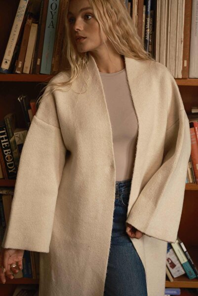 Hooopstore Stone Colored Oversize Cardigan