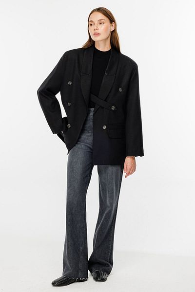 Hooopstore Μαύρο Premium Διπλό Μπουφάν Blazer