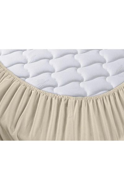 VİP ZERON HOME FASHIONS Cream Color Single Cotton Elastic Sheet