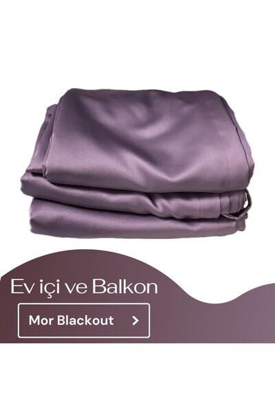 Görgülü Shop %100 Işık Geçirmez Mor Blackout Karartma Perde