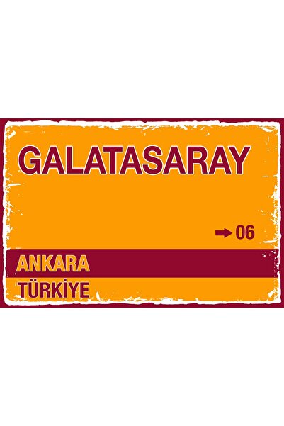 Hayal Poster Galata Sokak Tabelası Ankara Retro, Ahşap, Poster, Tablo, Dekor