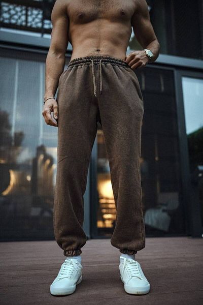 İLKCET MODA Oversize Washed Basic αθλητική φόρμα κάτω