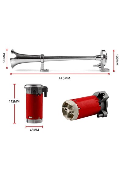 TP Hko Korna Marine Krom Tek Borulu 40cm Motorlu 24v